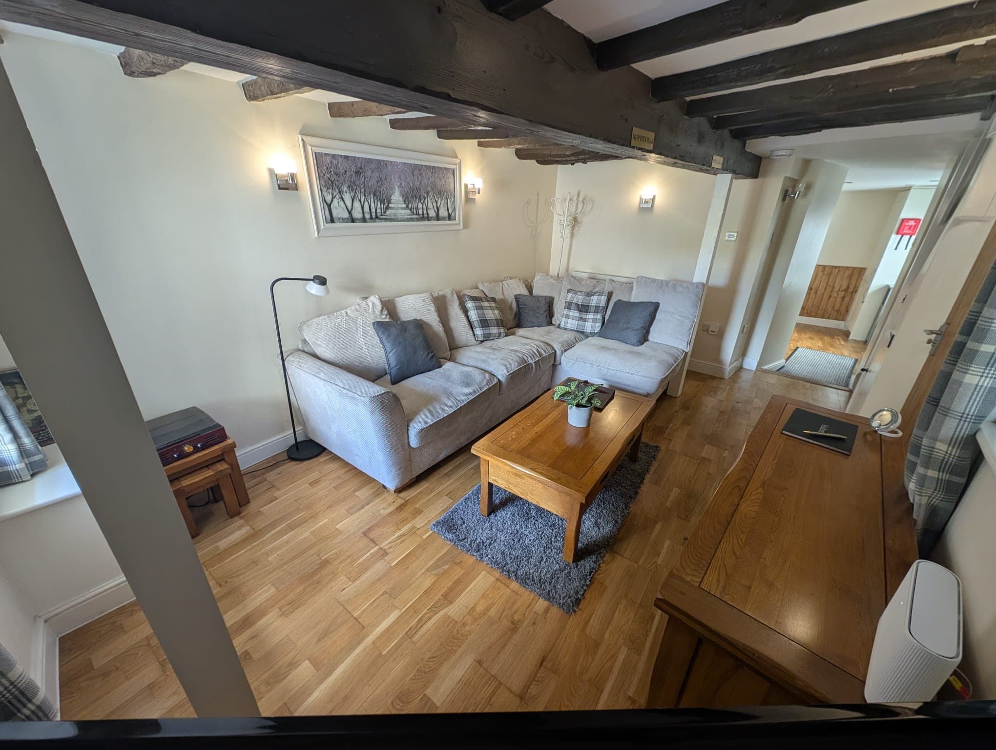 Cosy living room with hardwood floors